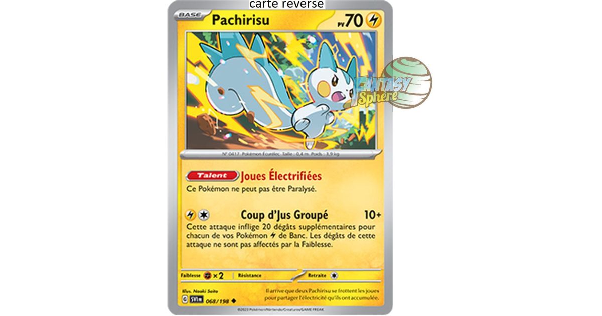 Pachirisu - Reverse 68/198 - Ecarlate et Violet - Fantasy Sphere