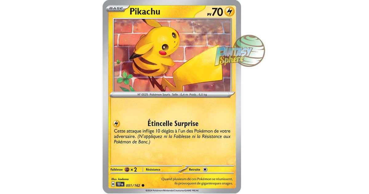 Pikachu SV101 – Coffret 10 Cartes Pokémon Écarlate Et Violet Forces Temporelles