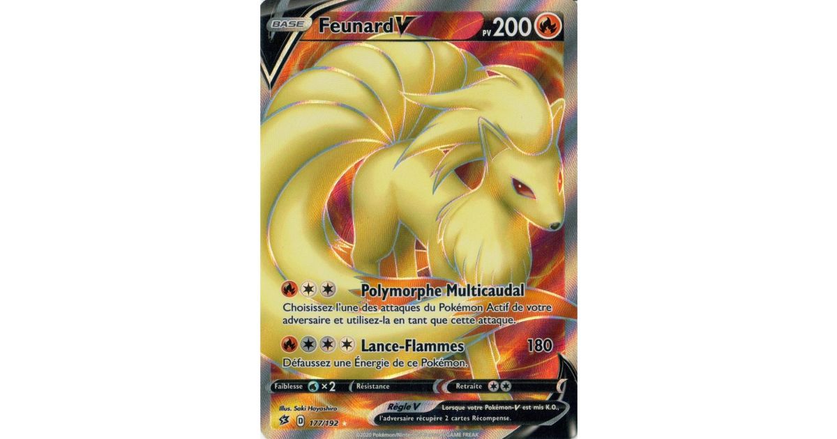 Feunard V - Full Art Ultra Rare 177/192 - Epee et Bouclier 2 Clash