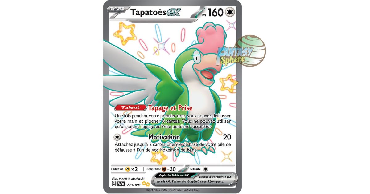 Carte Pokémon Tapatoès Ex SVP160 Double Rare (RR) – Écarlate Et Violet – Promo – Neuve Sous Sleeve