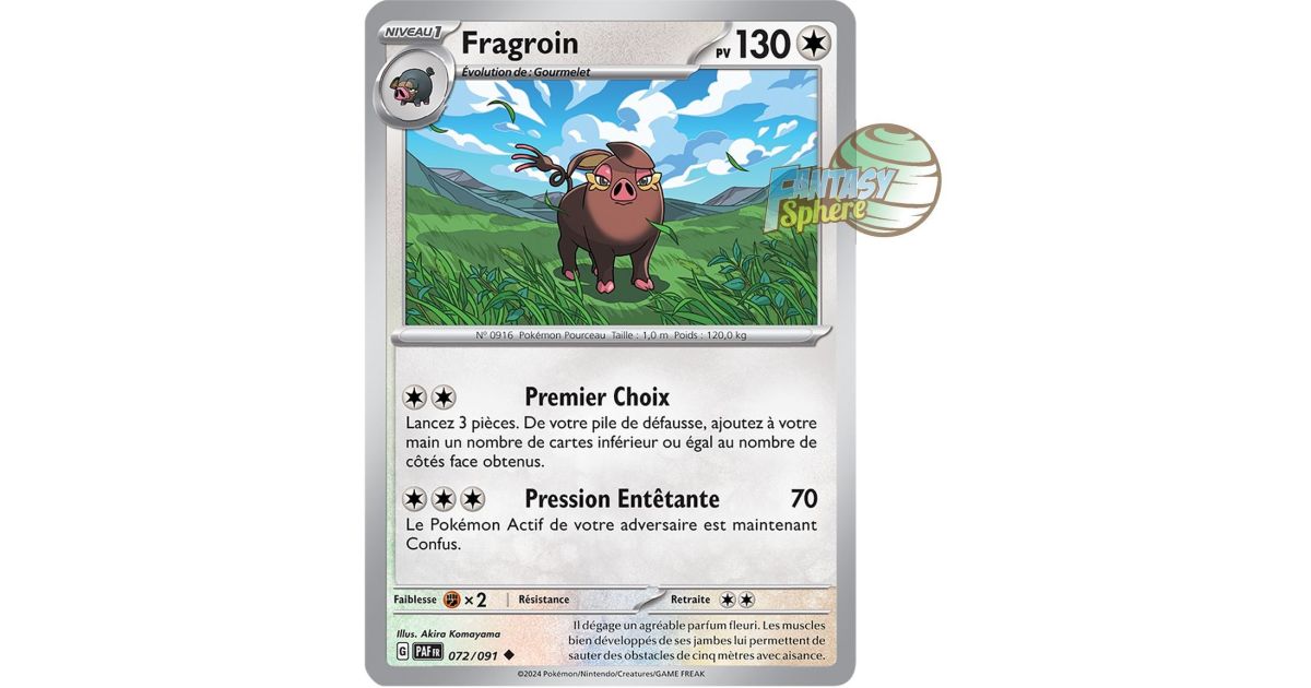 Coffret Pokémon Fragroin 072/091 Reverse – 10 Cartes Françaises, Série Destinées De Paldea, Écarlate Et Violet 4.5