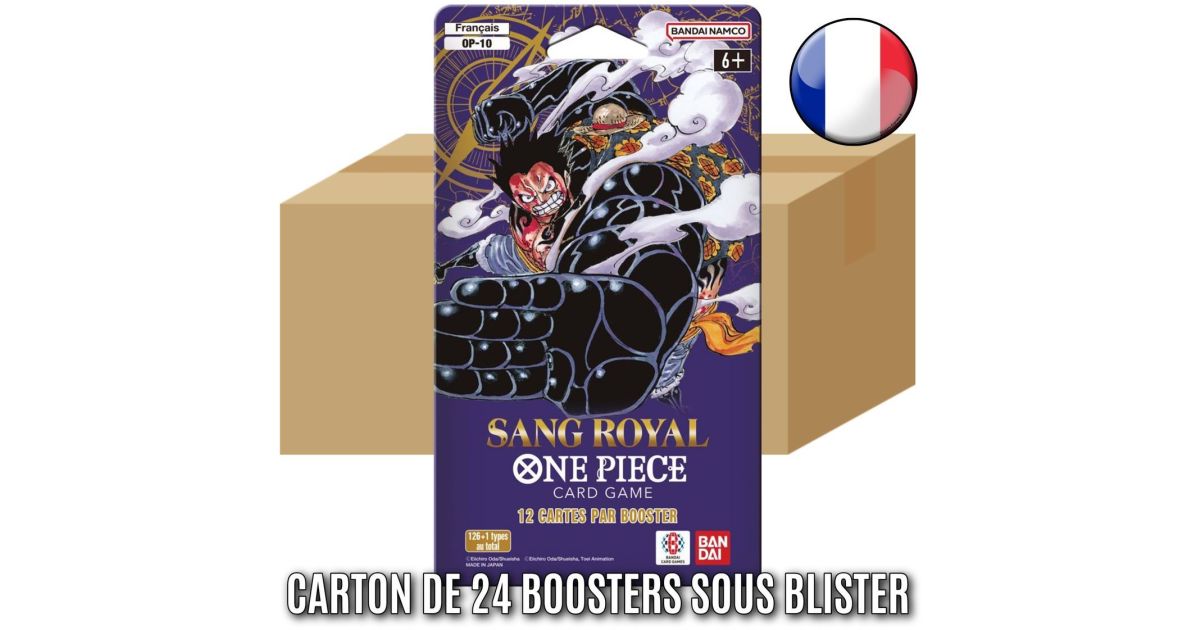 One Piece Card Game - Boite De 24 Boosters Blisters Cartonnés Français Sang Royal