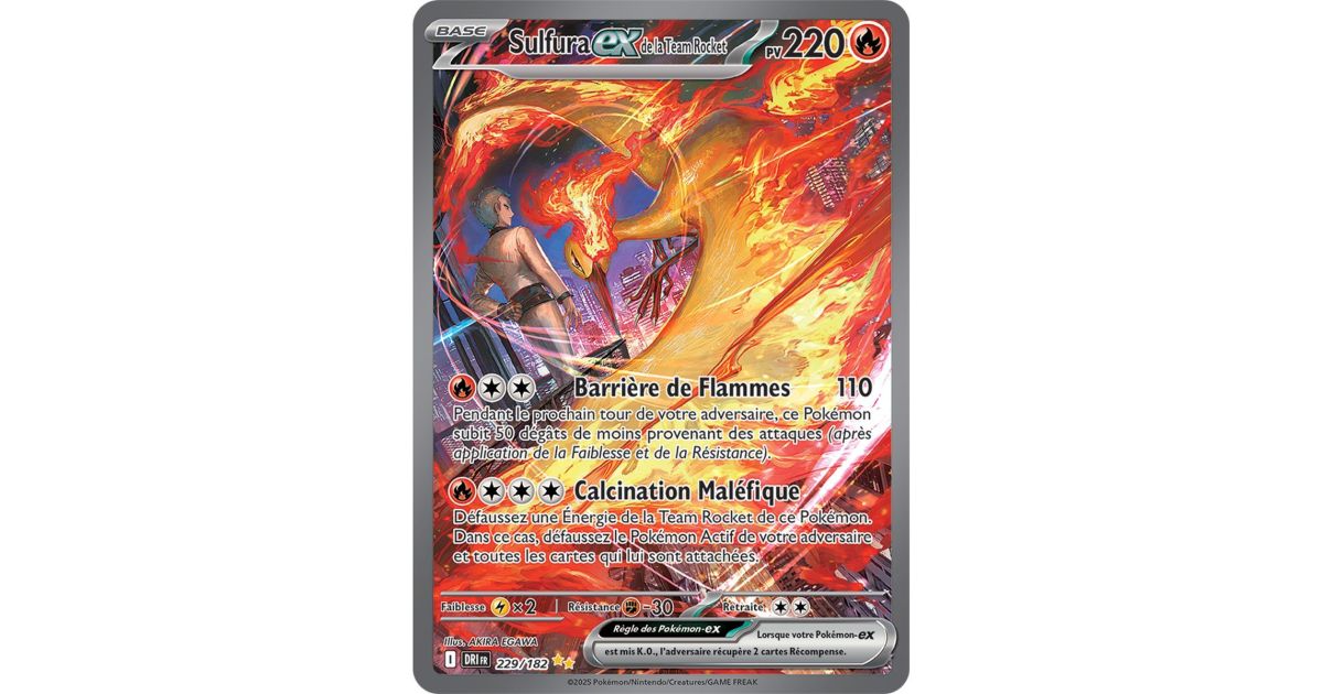 Sulfura Ex Team Rocket 031/182 – Coffret Ultraboost 10 Cartes Pokémon – Écarlate Et Violet – Rivalités Destinées – Cartes Neuves Et Originales