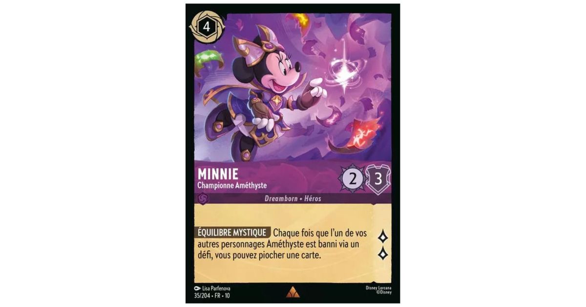 Trois Lueurs Rouges Dessin Fantasy Minnie, Championne Améthyste - 35/204 - WHW - Lueurs dans les ...