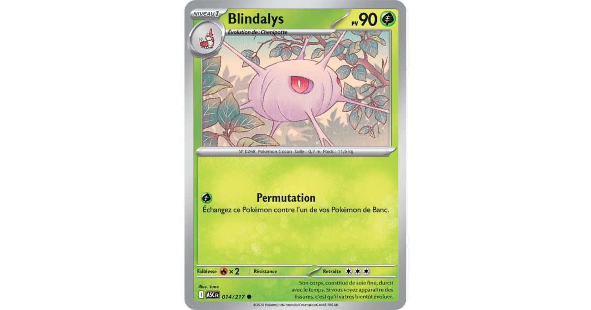 Blindalys - Reverse Pokéball 14/217 - ME02.5 - Pokémon - Méga-Évolution ...