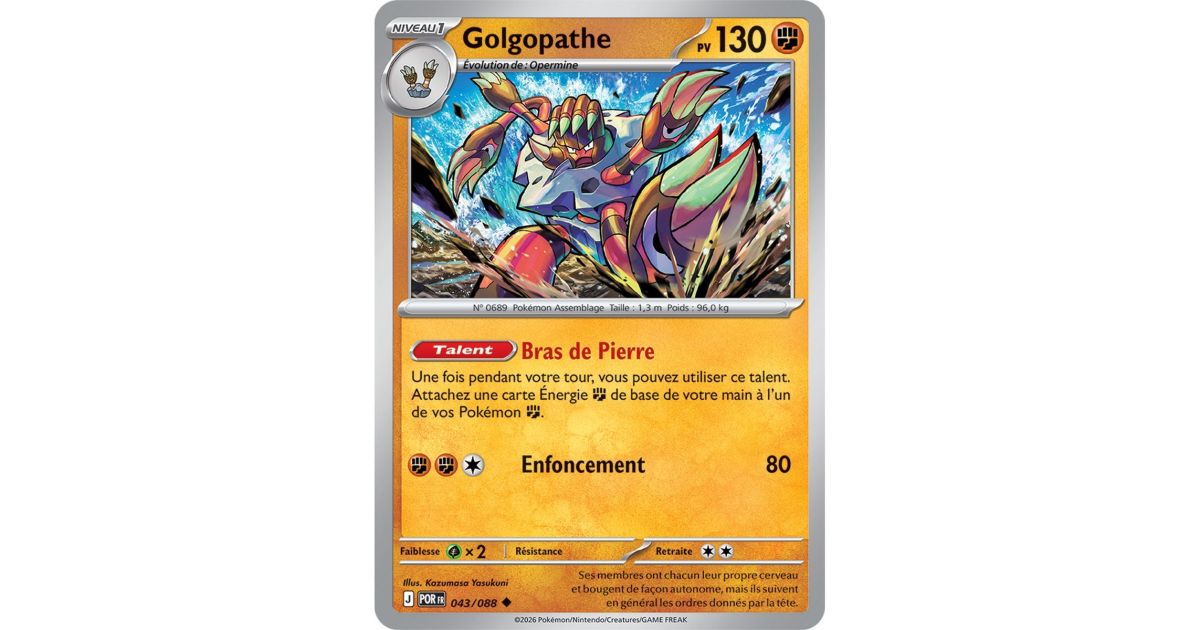 CARTE POKÉMON - Golgopathe - 107/196 HOLO Origine Perdue EB11 - VF NEUF
