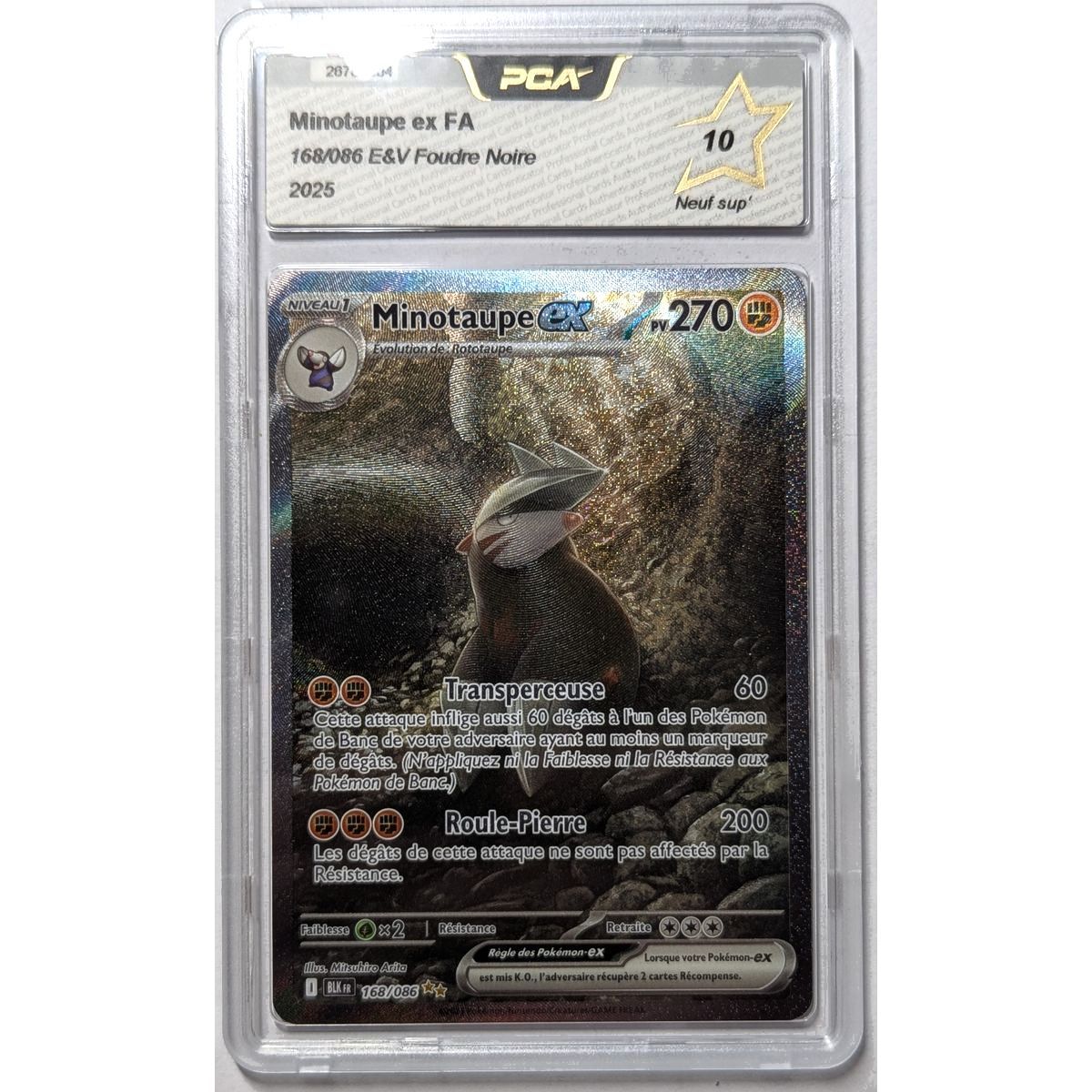 Item [PCA 10 - Neuf sup'] - Carte Gradée - Minotaupe ex FA 168/086 - E&V Foudre Noire - 2025 - Pokémon - Français