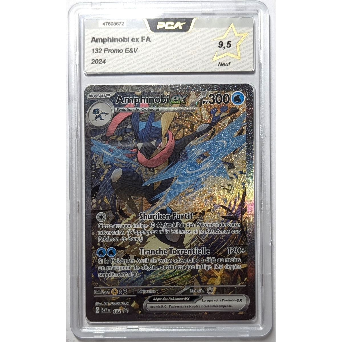 Item [PCA 9,5 - Neuf] - Carte Gradée - Amphinobi ex FA 132 - Promo E&V - 2024 - Pokémon - Français