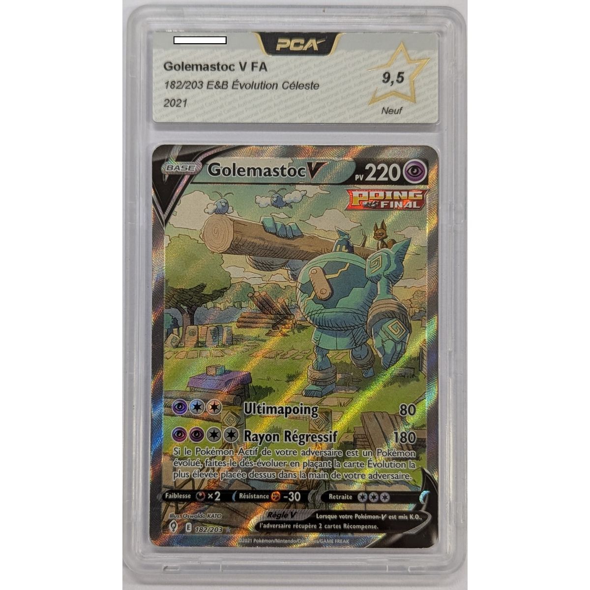 [PCA 9,5 - Neuf] - Carte Gradée - Golemastoc V 182/203 - E&B Evolution Céleste - 2021 - Pokémon - Français
