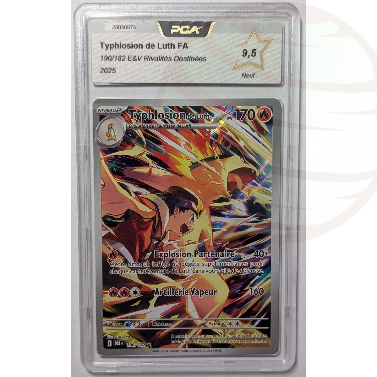 [PCA 9,5 - Neuf] - Carte Gradée - Typhlosion de Luth FA 190/182 - E&V Rivalités Destinées - 2025 - Pokémon - Français
