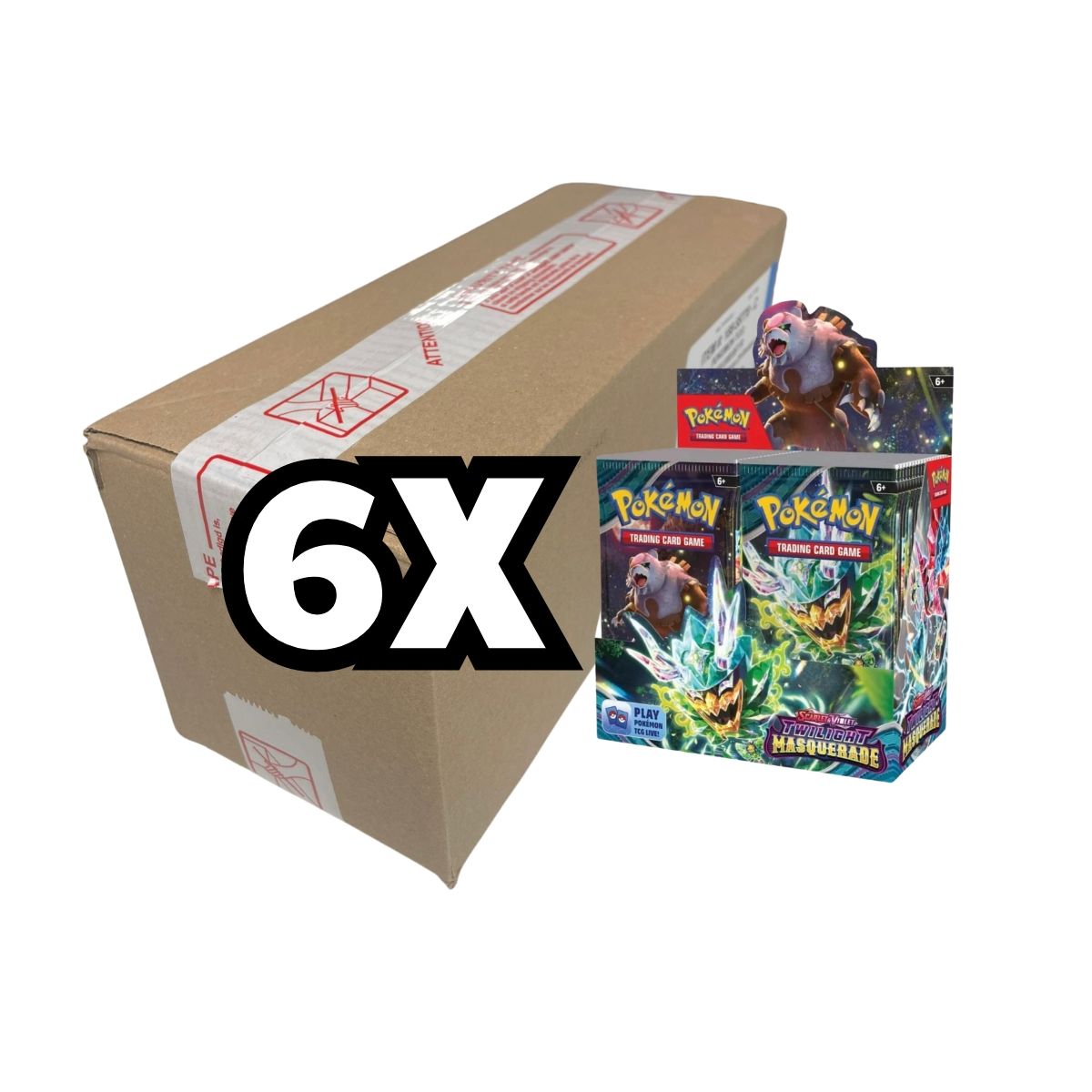 Pokémon - Carton de 6 Display - Ecarlate et Violet - Mascarade Crépusculaire [SV6][EV06] - FR