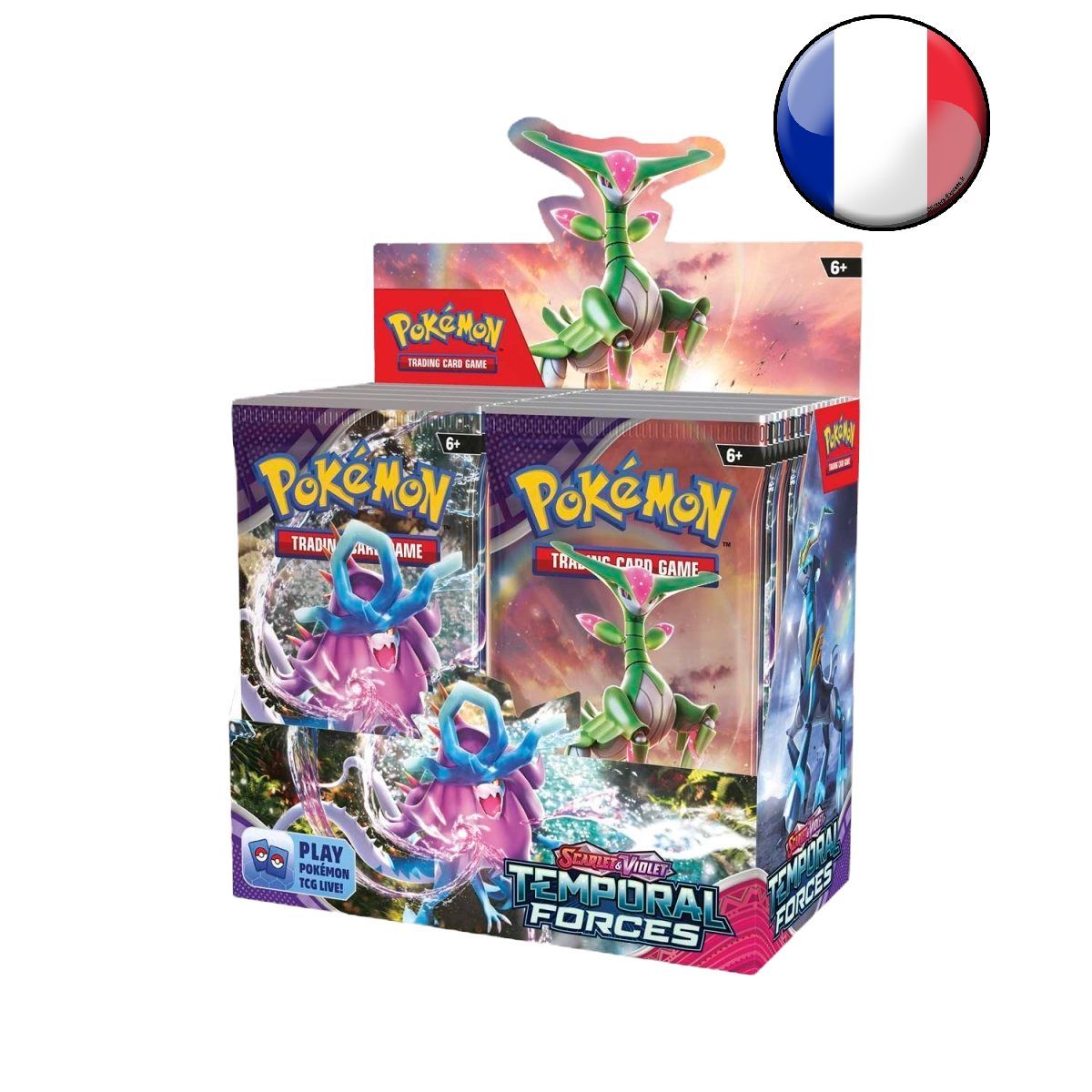 Pokémon - Carton de 6 Boites de 36 Boosters - Ecarlate et Violet - Forces Temporelles [SV5][EV05] - FR