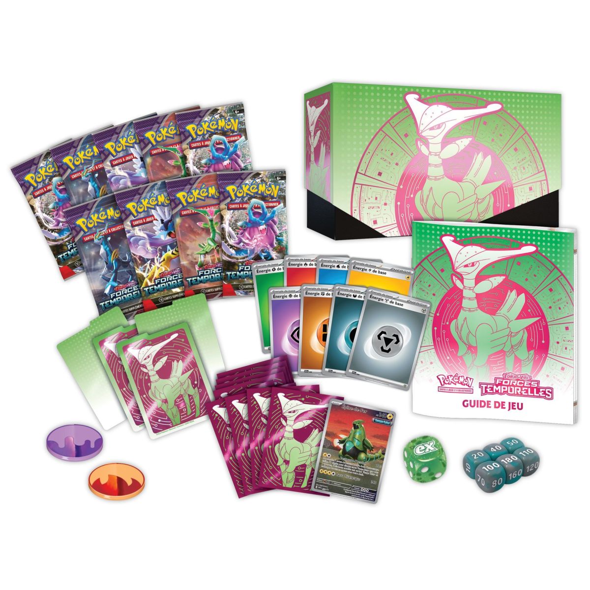 Pokémon - Coffret Dresseur d'Elite ETB - Ecarlate et Violet - Forces Temporelles -[SV05 - EV05] - FR - Vert-De-Fer ( Viridium)