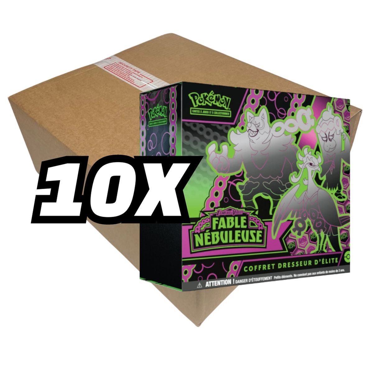 Pokémon - Lot de 10 Coffret Dresseur d'Elite ETB - Ecarlate et Violet - Fable Nébuleuse -[SV06.5 - EV06.5] - FR