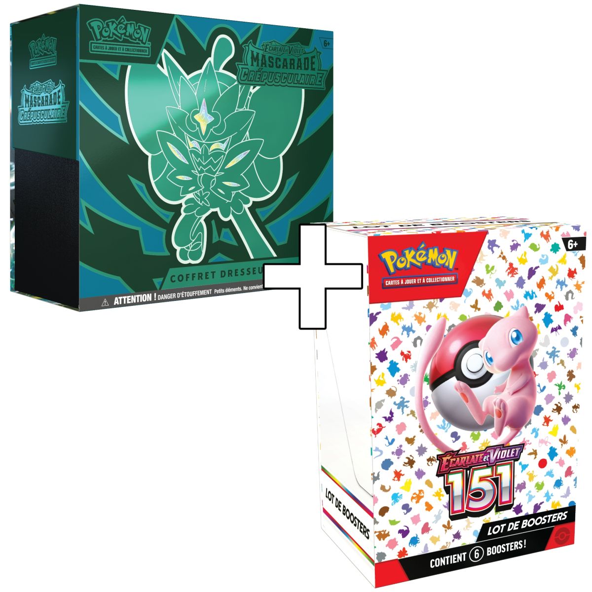 Pokémon - Pack - ETB Mascarade Crépusculaire [EV06] + Bundle 6 Boosters 151 - FR