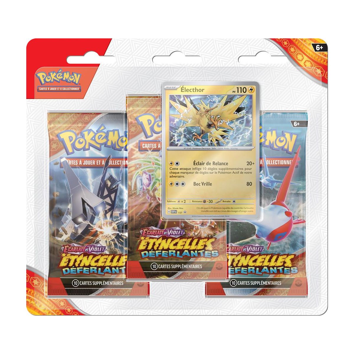 Pokémon - Tri-Pack - Electhor / Maraiste - Ecarlate et Violet - Etincelles Deferlentes [SV8][EV08] - FR