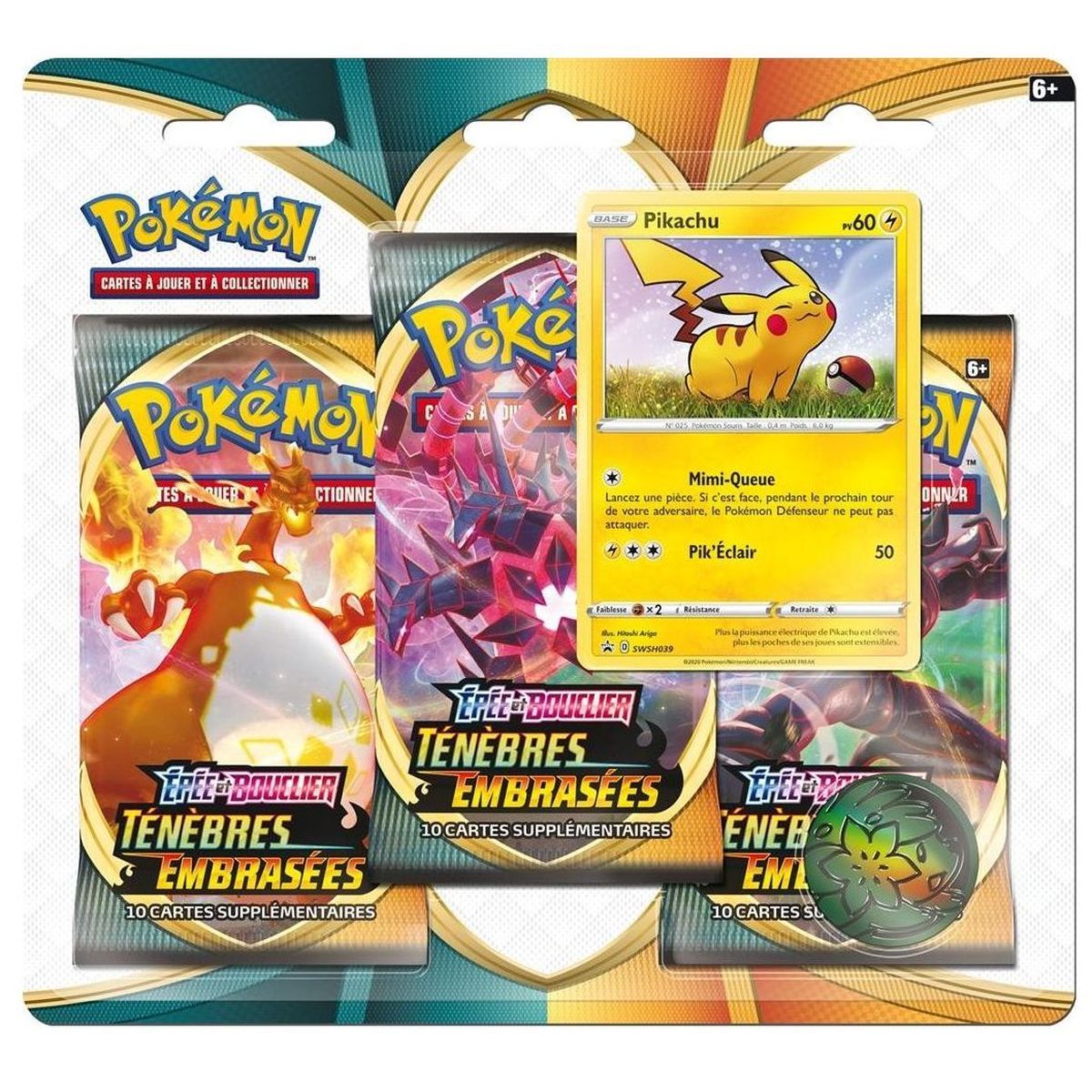 Pokémon - Tri-Pack - Ténèbres Embrasées [EB03] - Pikachu / Bibichu - FR ...