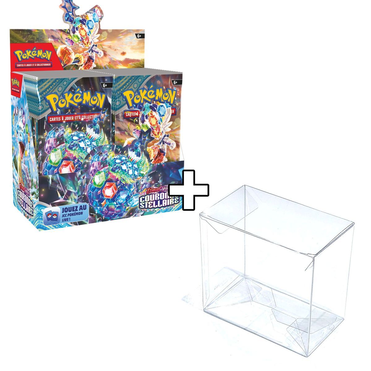 1 Protection Display Semi-Rigide + Boite de 36 Boosters - Ecarlate et Violet - Couronne Stellaire [SV7][EV07] - FR