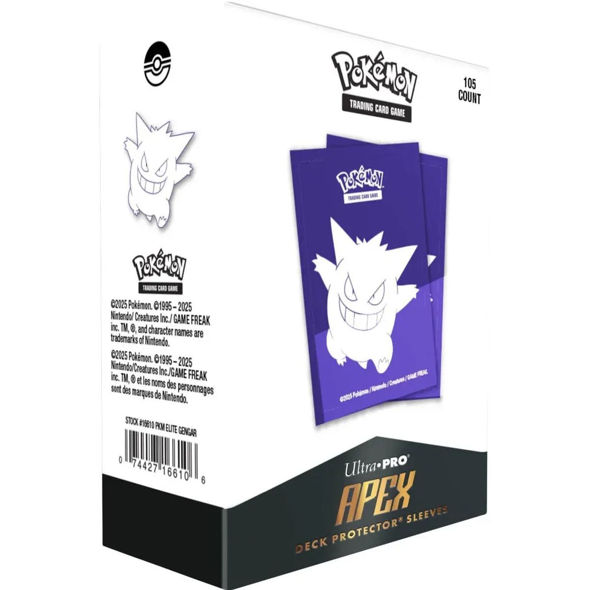 Protèges Cartes - Standard - Apex Deck Protector : Ectoplasma - Ultra Pro - Pokemon (105)