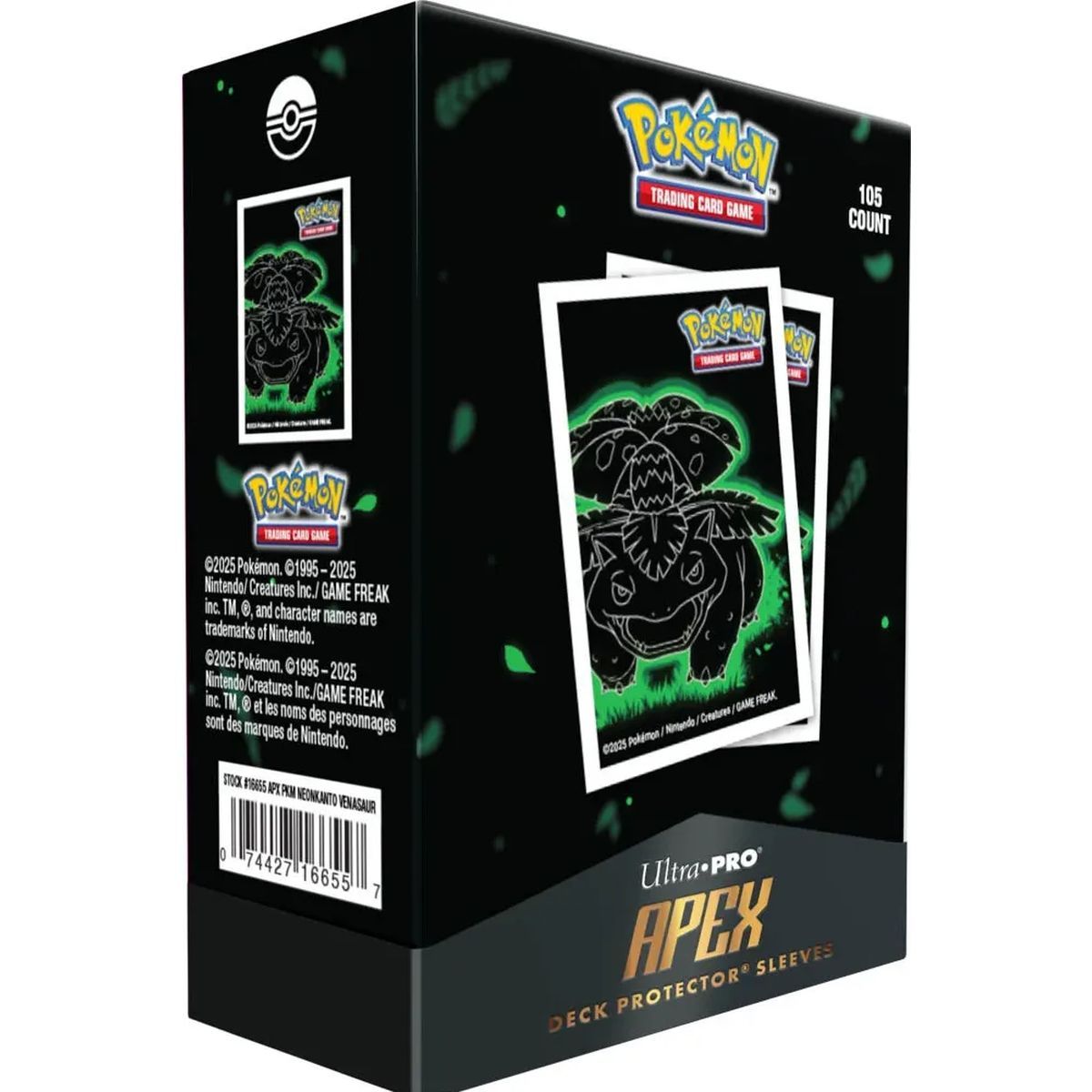 Protèges Cartes - Standard - Neon Apex Deck Protector : Florizarre - Ultra Pro - Pokemon (105)