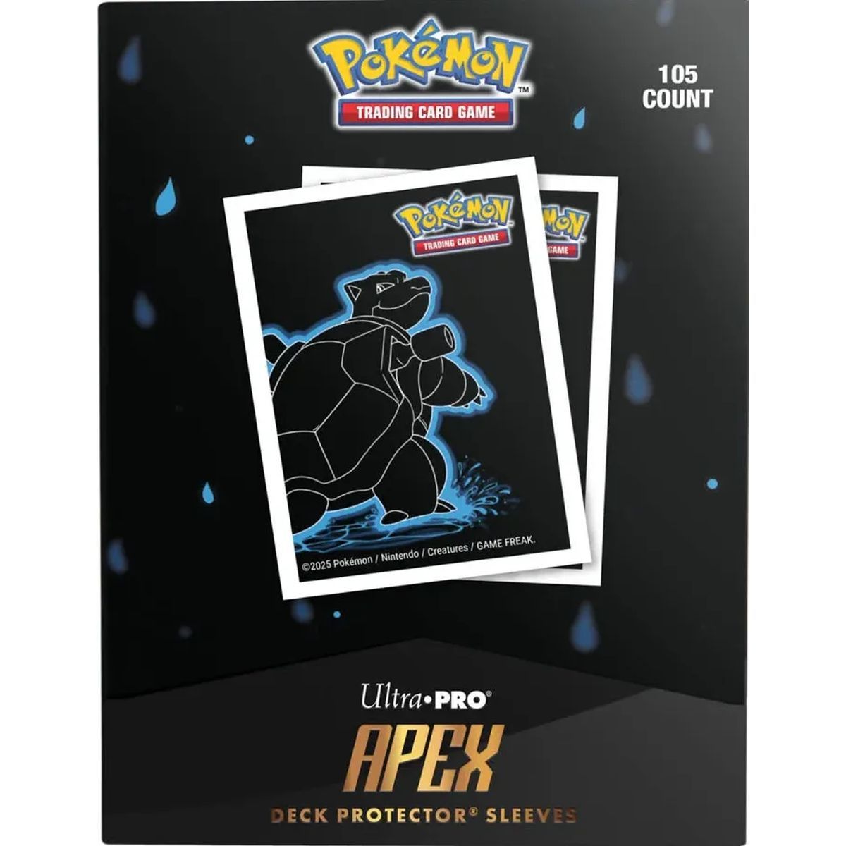 Protèges Cartes - Standard - Neon Apex Deck Protector : Tortank - Ultra Pro - Pokemon (105)