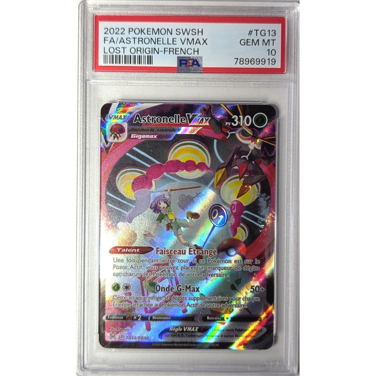 [PSA 10 - Gem Mint] - Carte Gradée - Astronelle VMAX TG13/TG30 - Epee & Bouclier : Origine Perdue - 2022 - Pokémon - Français