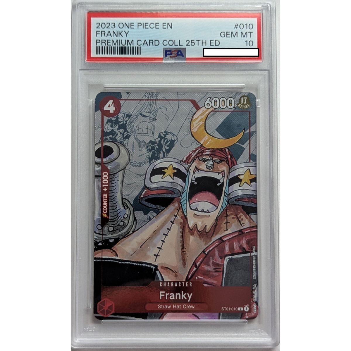 [PSA 10 - Gem Mint] - Carte Gradée - Franky ST01-010 - Premium Card Collection 25th - 2023 - One Piece - Anglais
