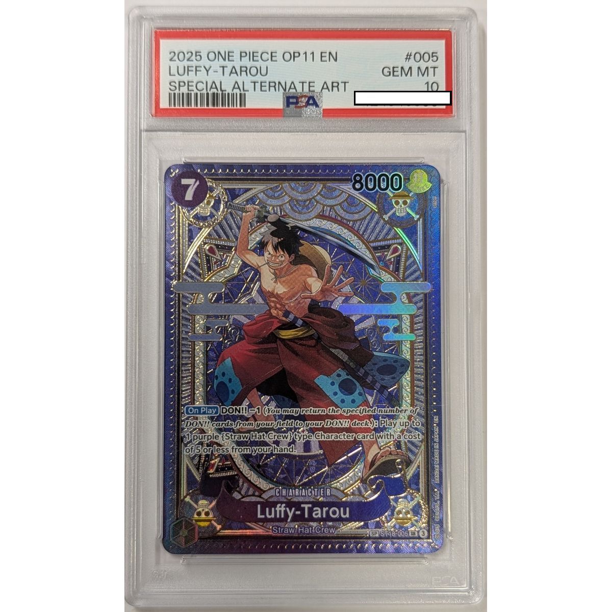 [PSA 10 - Gem Mint] - Carte Gradée - Luffy-Tarou ST18-005 - OP11 A Fist of Divine Speed - 2025 - One Piece - Anglais