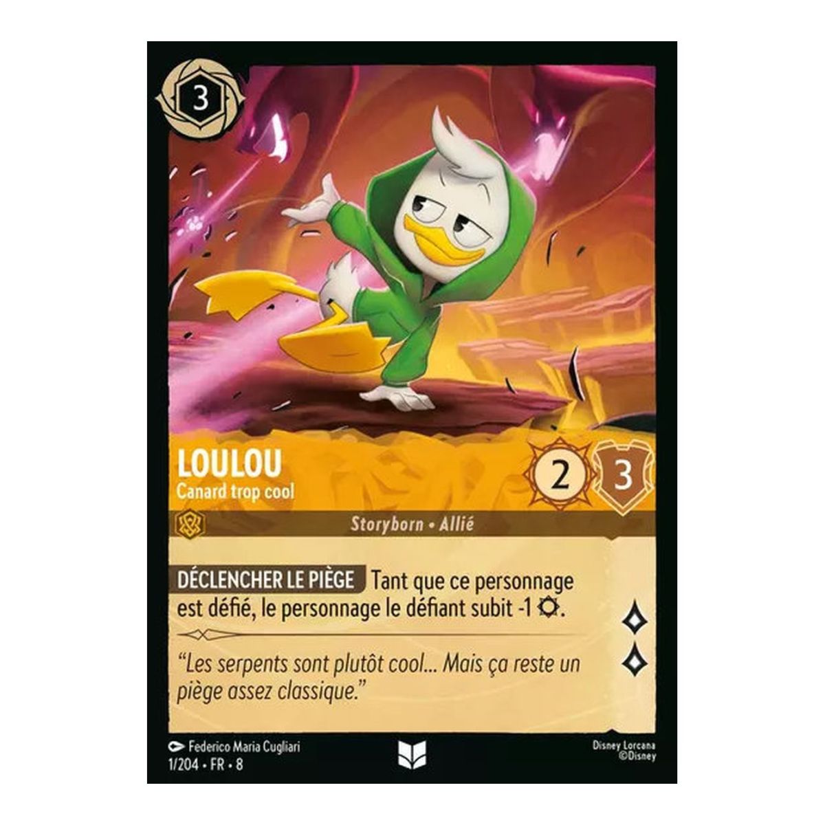 Loulou, Canard trop cool - 1/204 - ROJ - Le Règne de Jafar - Brillante - Premium - Français