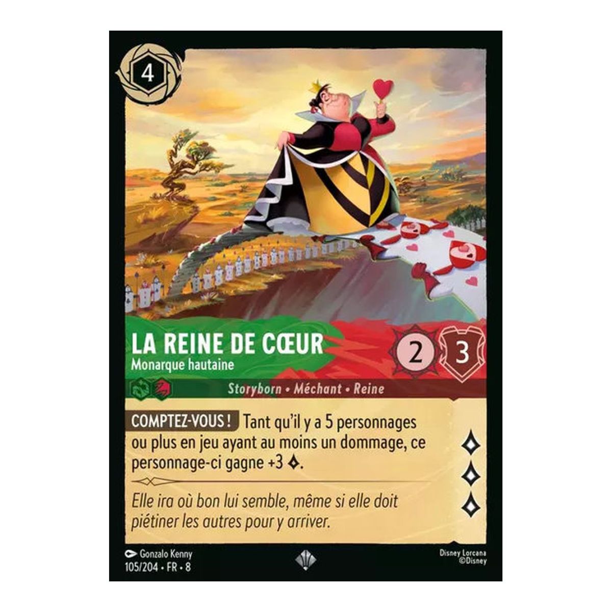 La Reine de Cœur, Monarque hautaine - 105/204 - ROJ - Le Règne de Jafar - Brillante - Premium - Français