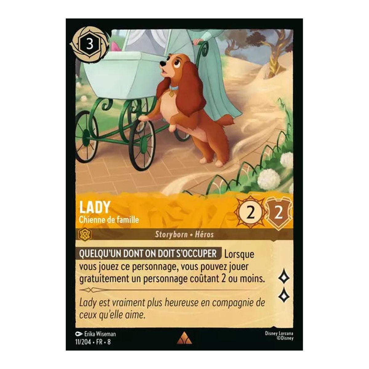 Lady, Chienne de famille - 11/204 - ROJ - Le Règne de Jafar - Rare - Français