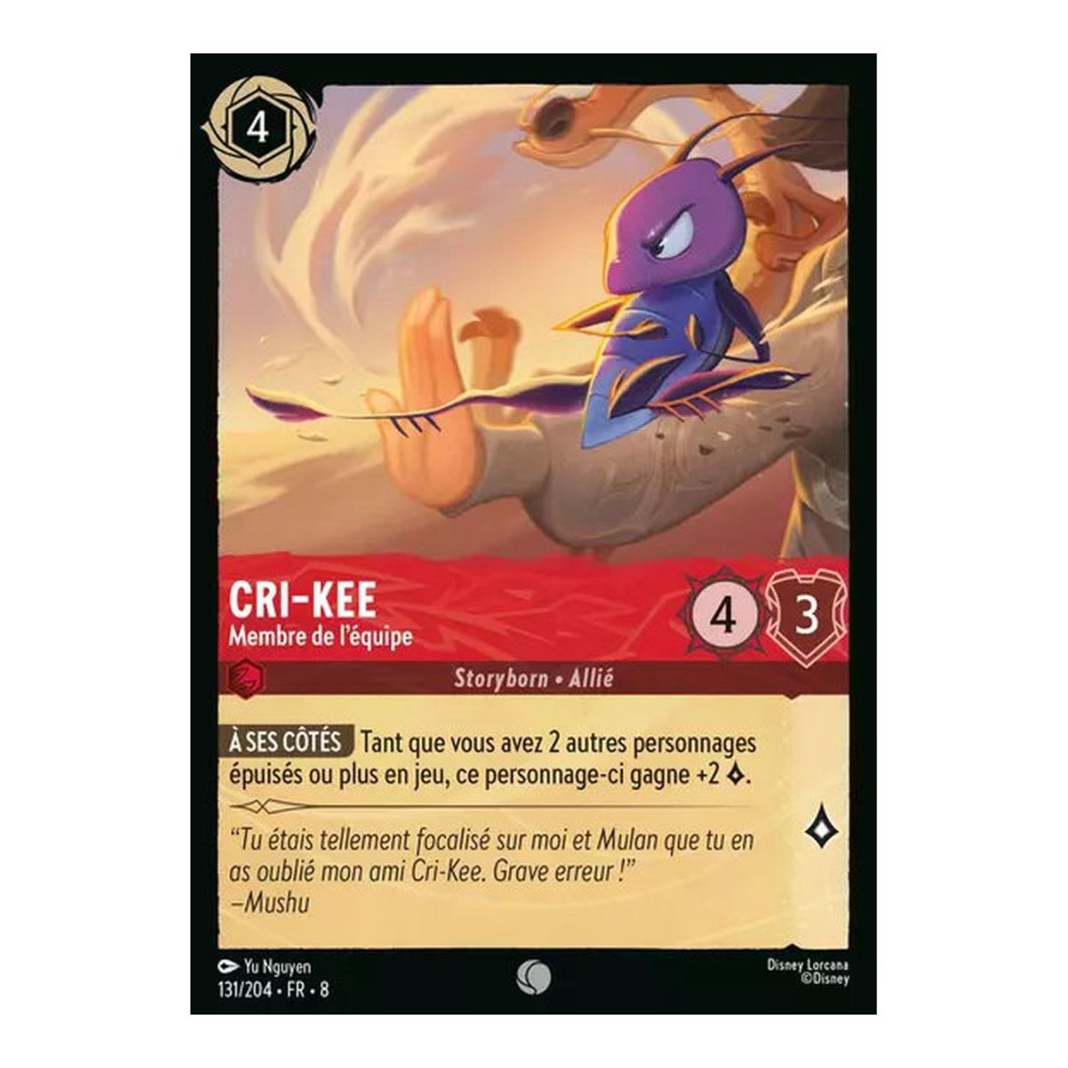 Cri-Kee, Membre de l'équipe - 131/204 - ROJ - Le Règne de Jafar - Brillante - Premium - Français