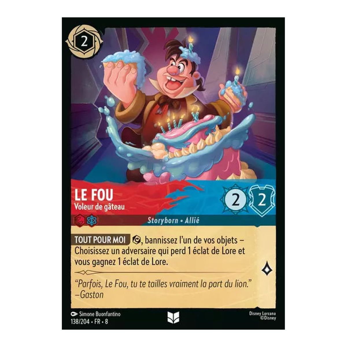 Le Fou, Voleur de gâteau - 138/204 - ROJ - Le Règne de Jafar - Brillante - Premium - Français