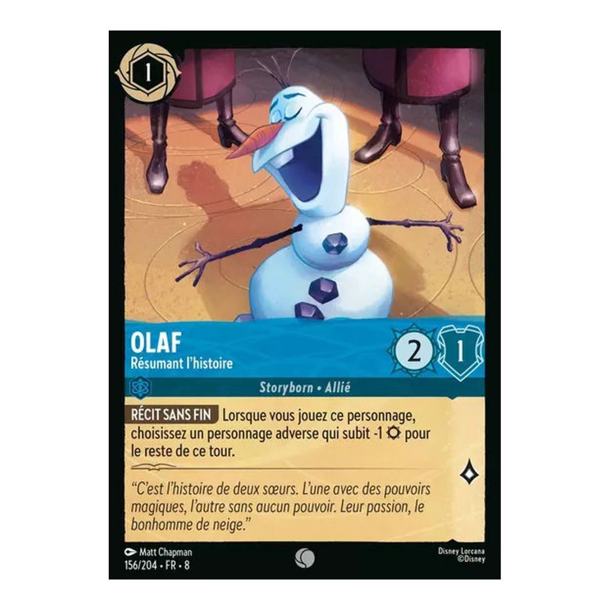 Olaf, Résumant l'histoire - 156/204 - ROJ - Le Règne de Jafar - Brillante - Premium - Français