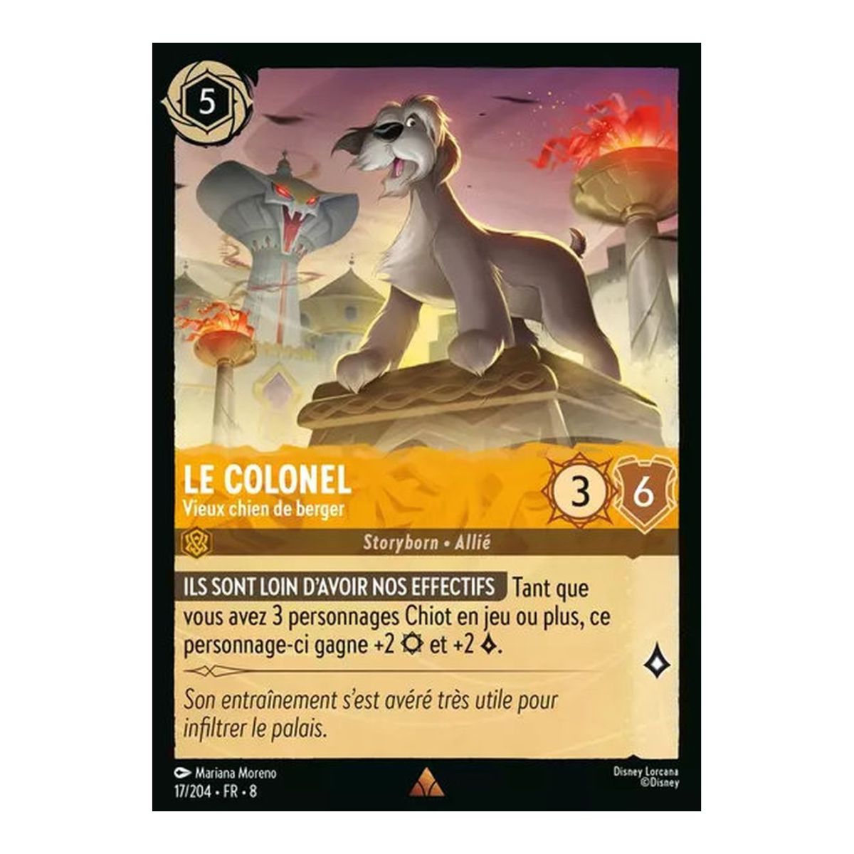 Le Colonel, Vieux chien de berger - 17/204 - ROJ - Le Règne de Jafar - Brillante - Premium - Français