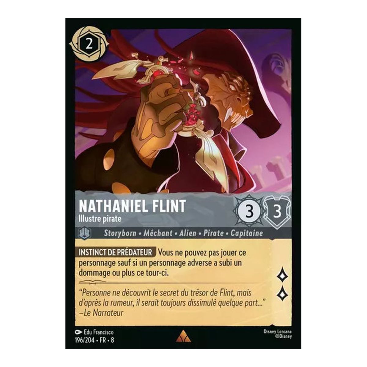 Nathaniel Flint, Illustre pirate - 196/204 - ROJ - Le Règne de Jafar - Rare - Français