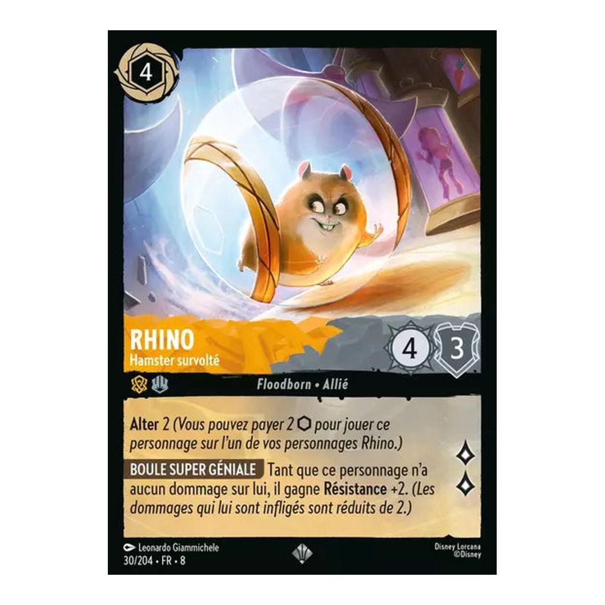 Rhino, Hamster survolté - 30/204 - ROJ - Le Règne de Jafar - Brillante - Premium - Français