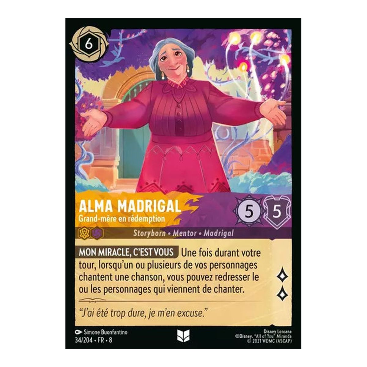 Alma Madrigal, Grand-mère en rédemption - 34/204 - ROJ - Le Règne de Jafar - Brillante - Premium - Français