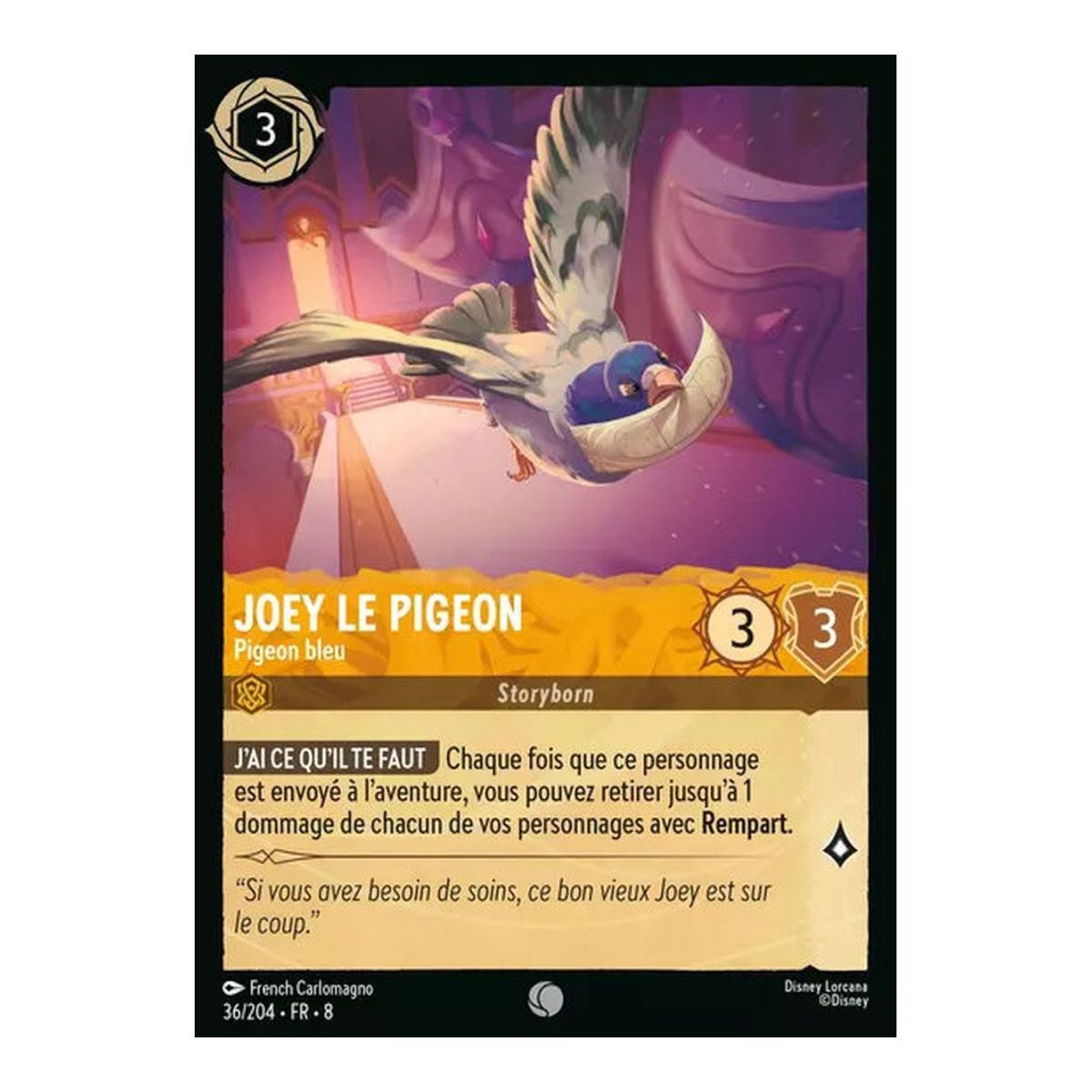 Joey le pigeon, Pigeon bleu - 36/204 - ROJ - Le Règne de Jafar - Brillante - Premium - Français