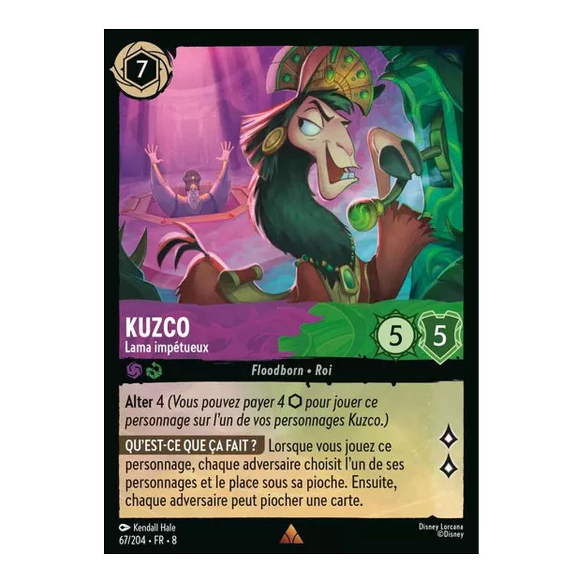 Kuzco, Lama impétueux - 67/204 - ROJ - Le Règne de Jafar - Brillante - Premium - Français