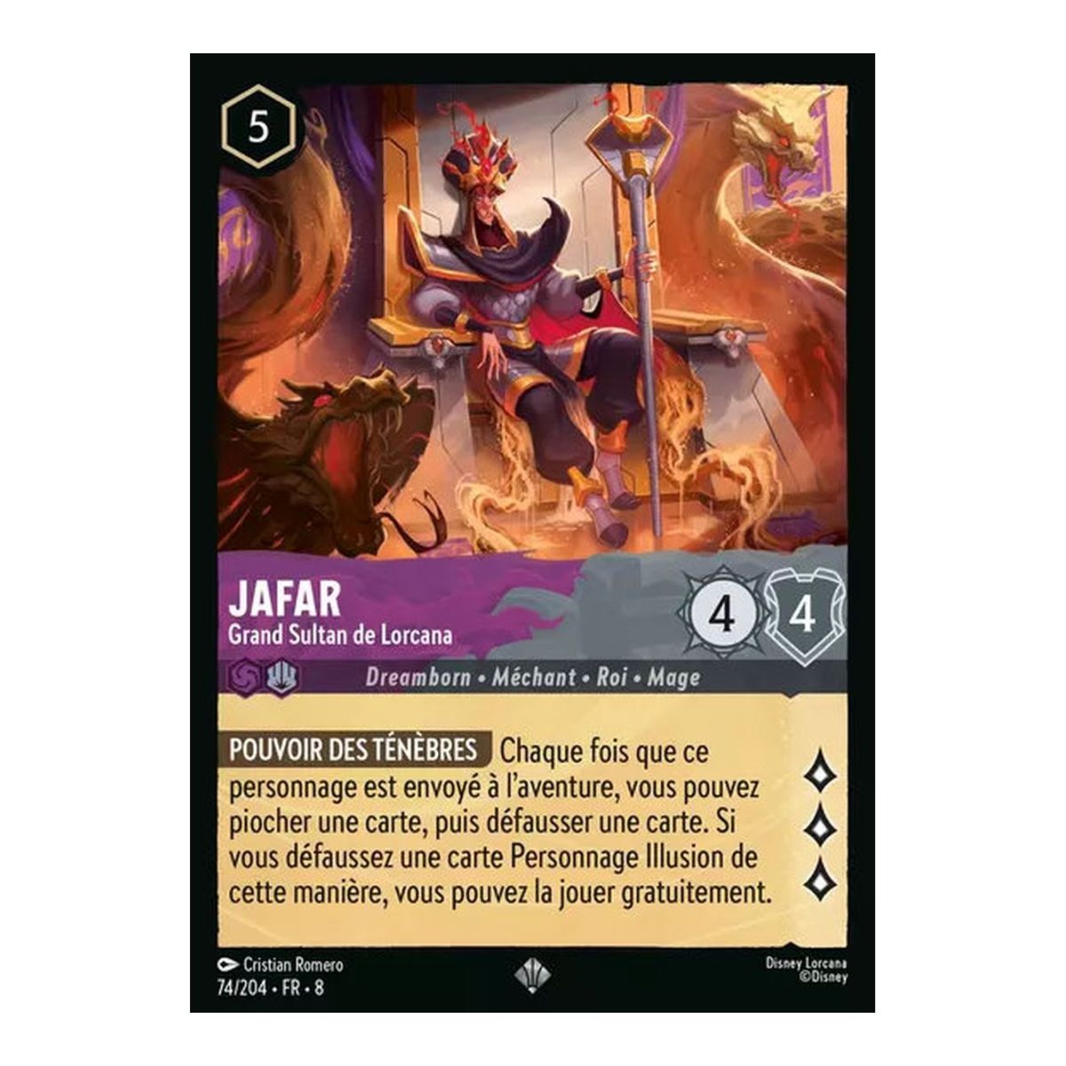 Jafar, Grand Sultan de Lorcana - 74/204 - ROJ - Le Règne de Jafar - Brillante - Premium - Français