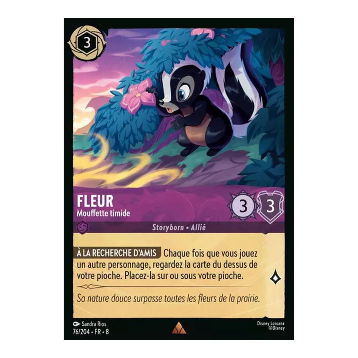 Fleur, Mouffette timide - 76/204 - ROJ - Le Règne de Jafar - Brillante - Premium - Français