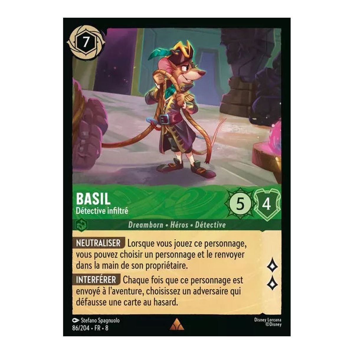 Basil, Détective infiltré - 86/204 - ROJ - Le Règne de Jafar - Rare - Français