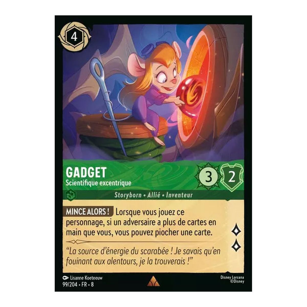 Gadget, Scientifique excentrique - 99/204 - ROJ - Le Règne de Jafar - Rare - Français