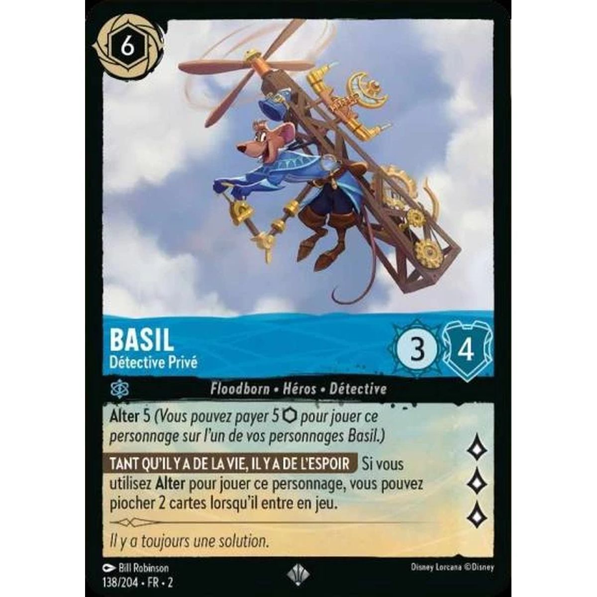 Item Basil, Détective Privé - 138/204 - ROTF - L'Ascension Des Floodborn - Brillante - Premium - Français
