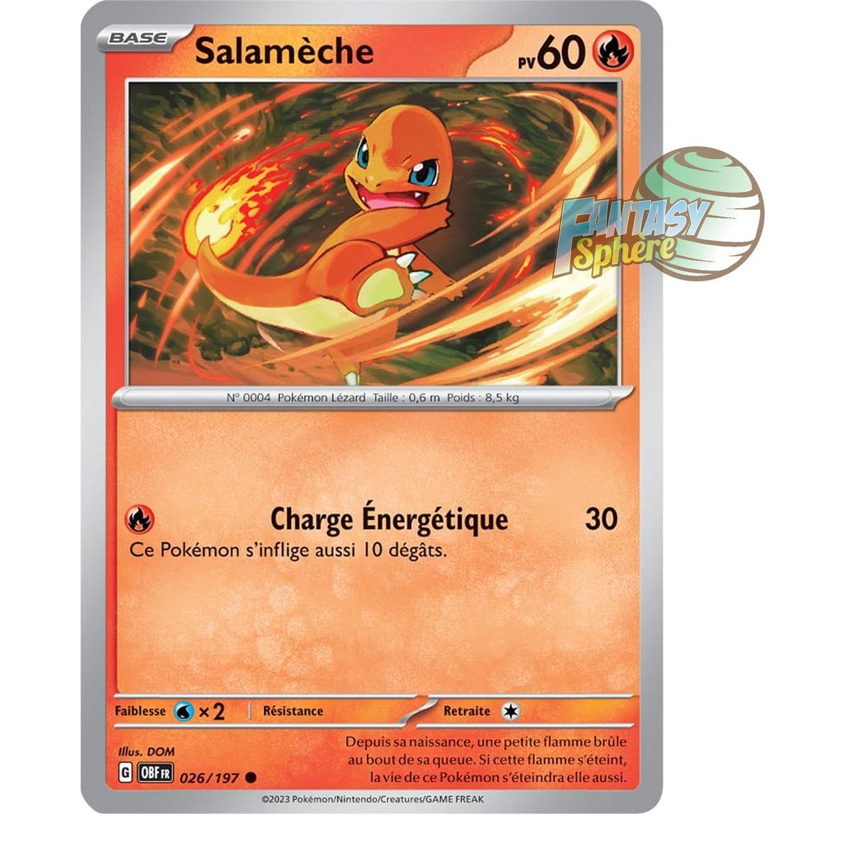 Item Salamèche - Commune 26/197 - Ecarlate et Violet Flammes Obsidiennes
