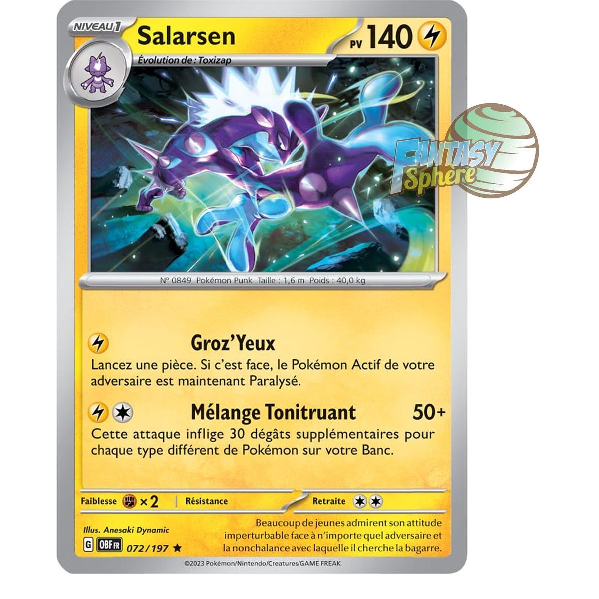 Salarsen - Holo Rare 72/197 - Ecarlate et Violet Flammes Obsidiennes