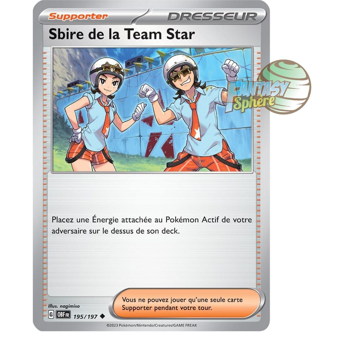 Sbire de la Team Star - Peu Commune 195/197 - Ecarlate et Violet Flammes Obsidiennes