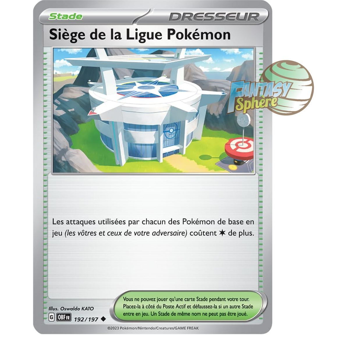 Item Siège de la Ligue Pokémon - Peu Commune 192/197 - Ecarlate et Violet Flammes Obsidiennes