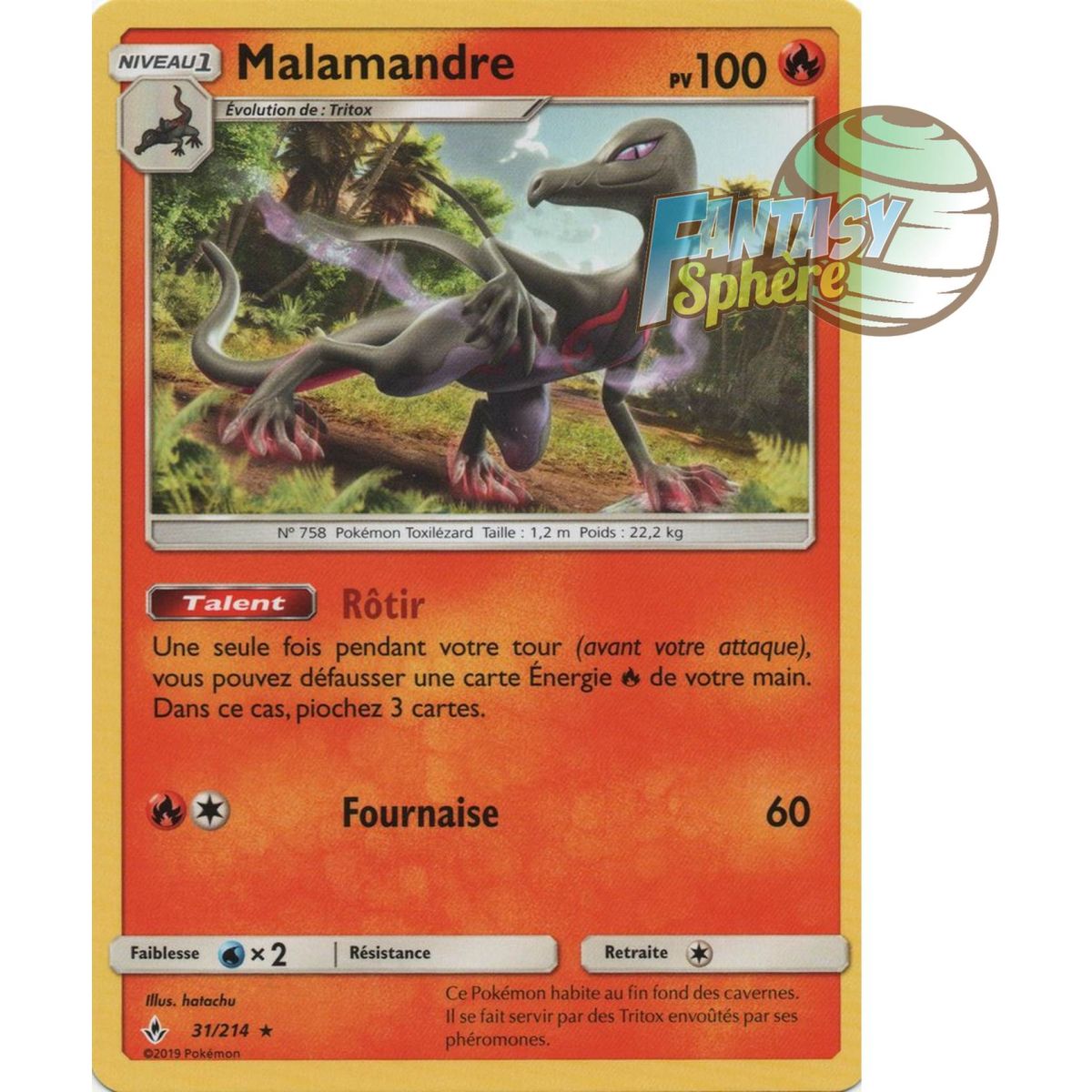 Item Malamandre - Rare 31/214 - Soleil et Lune 10 Alliance Infaillible